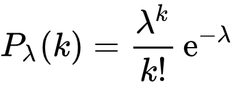 Formel der Poisson-Verteilung