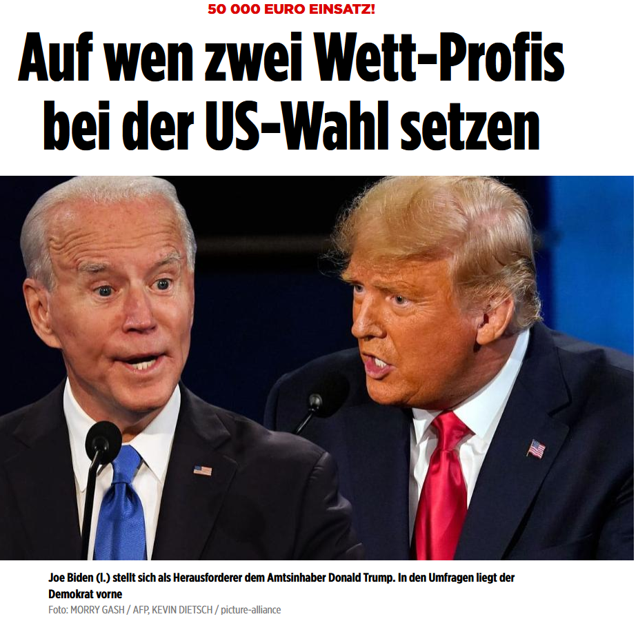 BILD-Artikel zur Trump-Wette von Joachim Marnitz